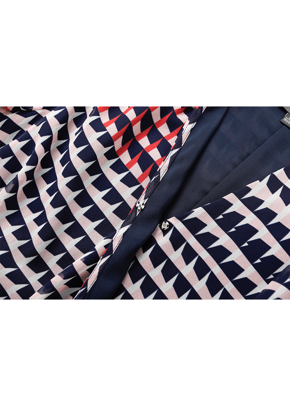 SALAZIA Pink-Black-Red Houndstooth Dresses