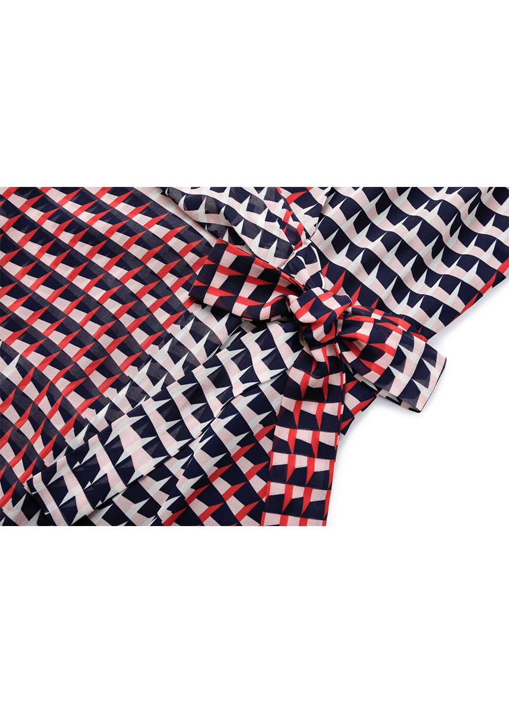SALAZIA Pink-Black-Red Houndstooth Dresses
