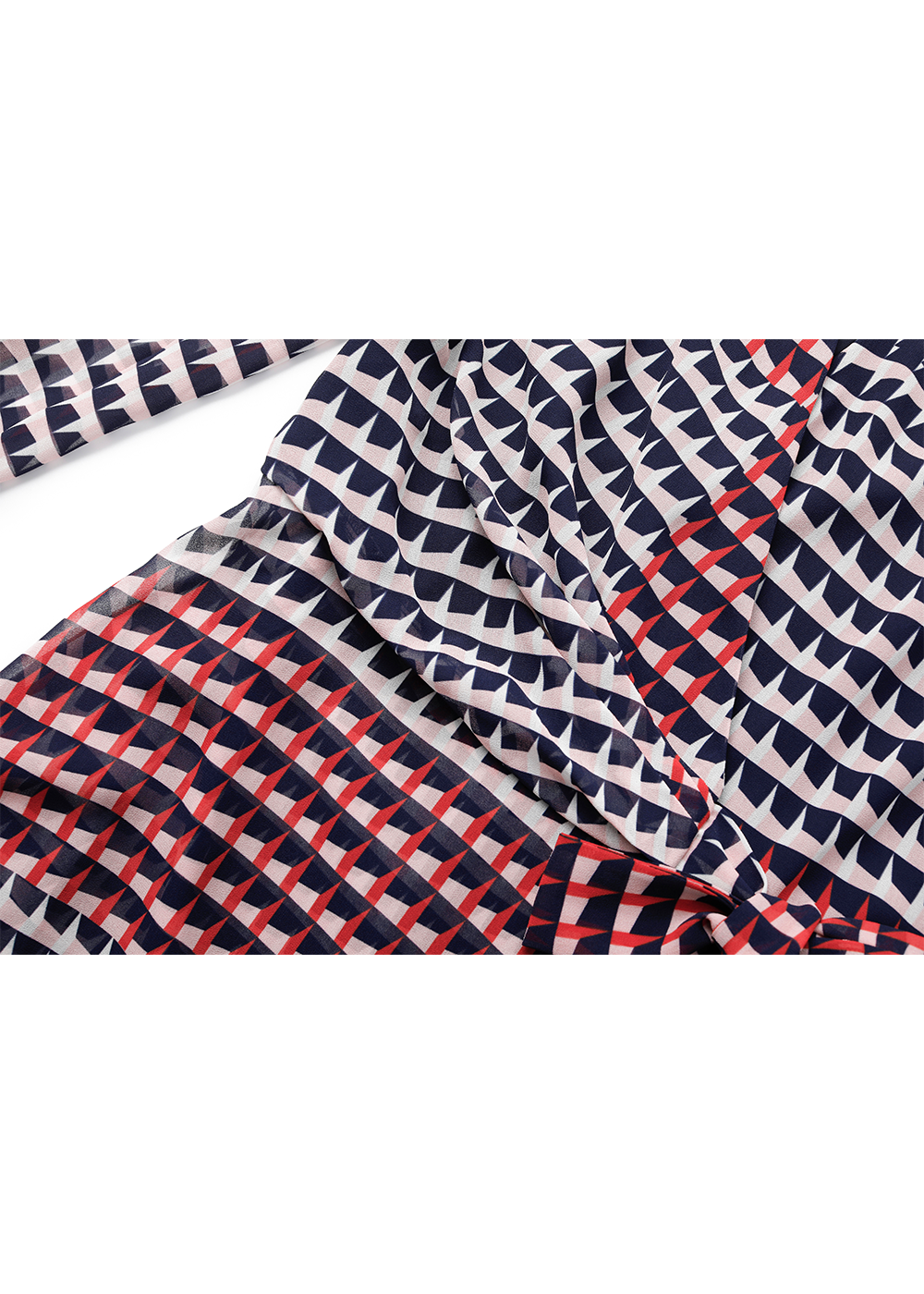 SALAZIA Pink-Black-Red Houndstooth Dresses