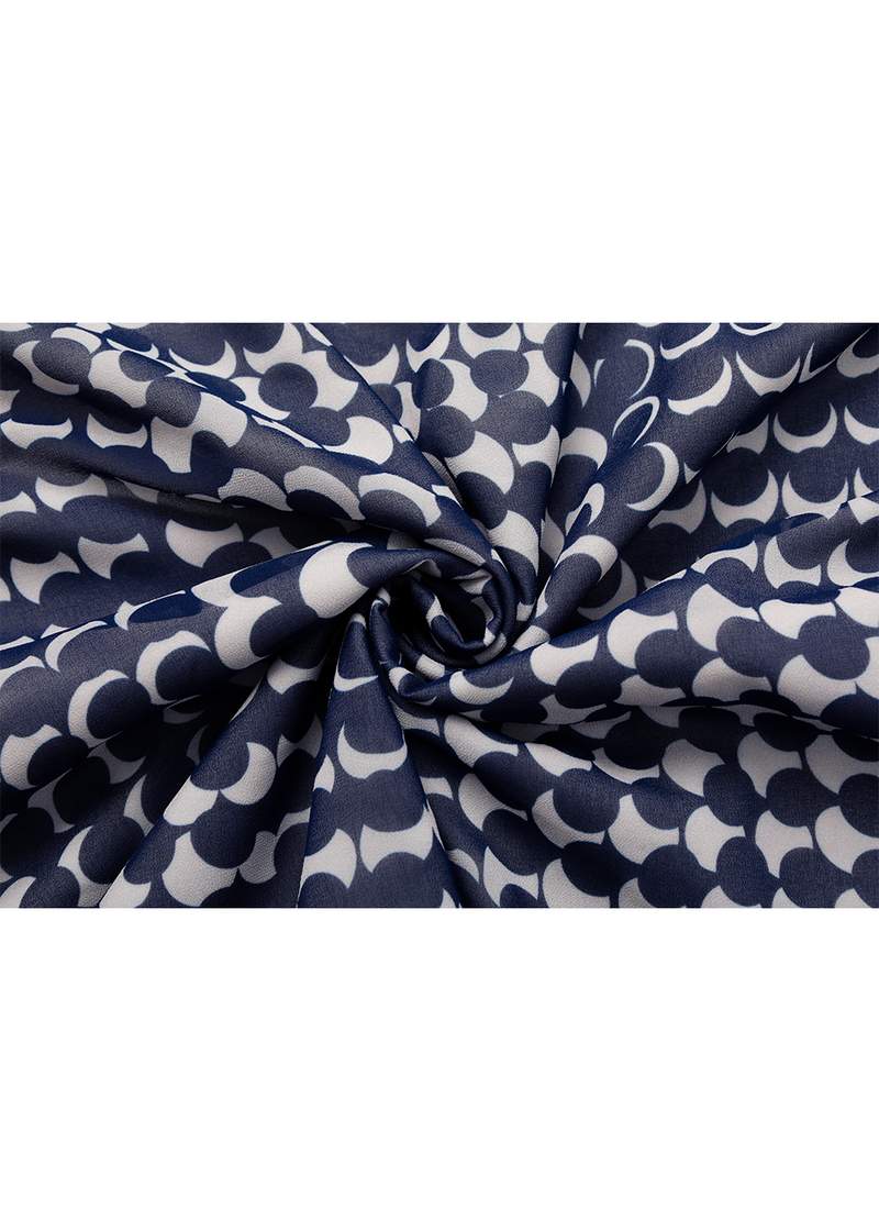 SALAZIA Blue-White Polka Dot Dresses