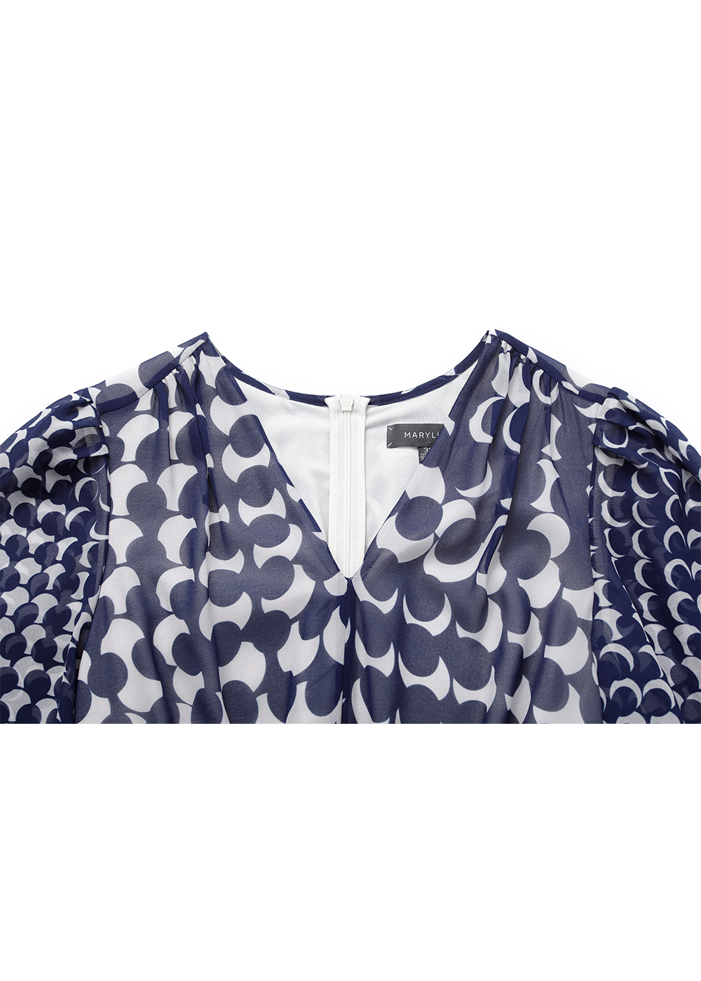 SALAZIA Blue-White Polka Dot Maxi Dresses