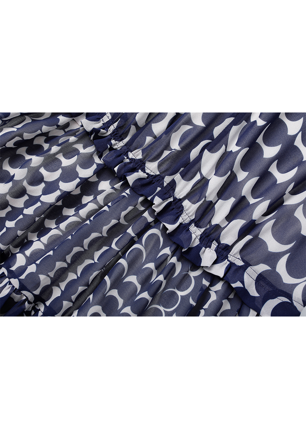 SALAZIA Blue-White Polka Dot Maxi Dresses