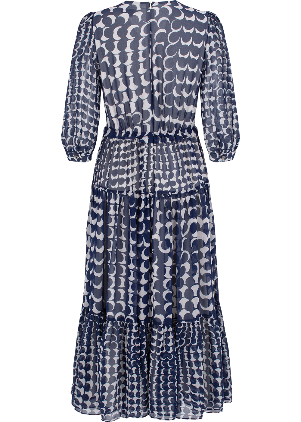 SALAZIA Blue-White Polka Dot Maxi Dresses