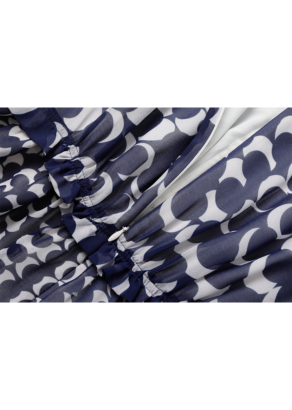 SALAZIA Blue-White Polka Dot Maxi Dresses