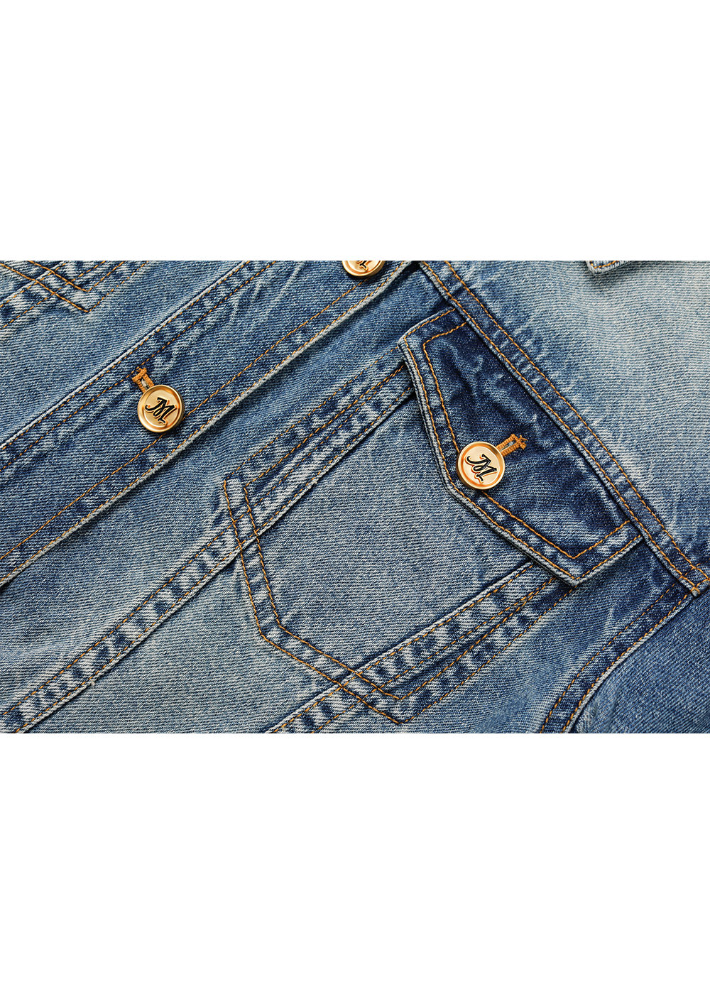SALAZIA Denim Blue Washed Cotton Jackets