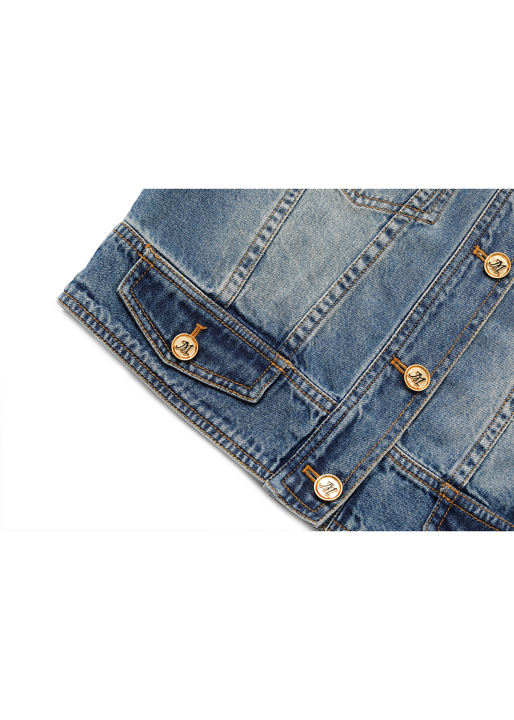 SALAZIA Denim Blue Washed Cotton Jackets