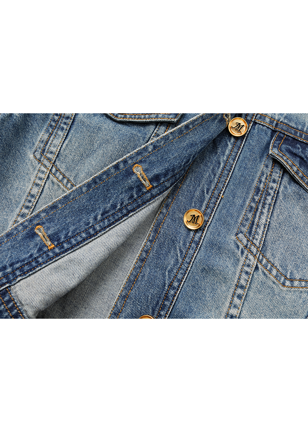 SALAZIA Denim Blue Washed Cotton Jackets