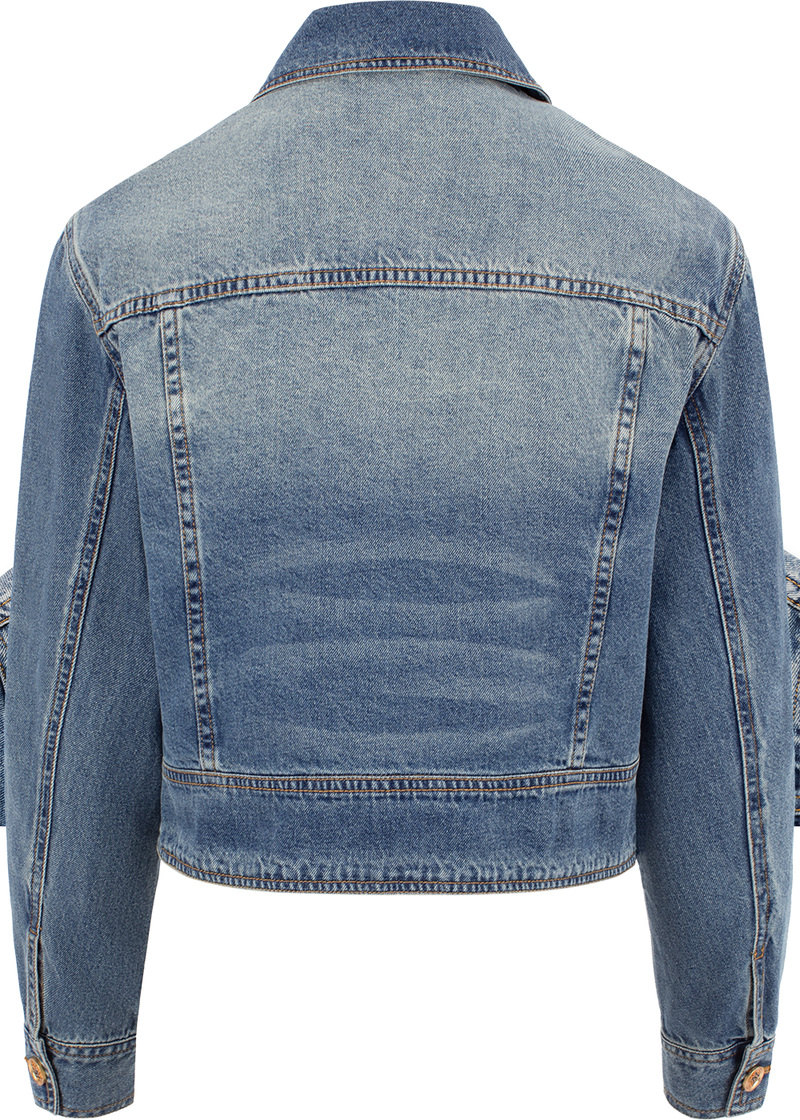 SALAZIA Denim Blue Washed Cotton Jackets