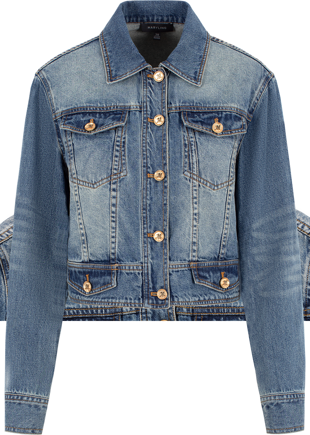 SALAZIA Denim Blue Washed Cotton Jackets