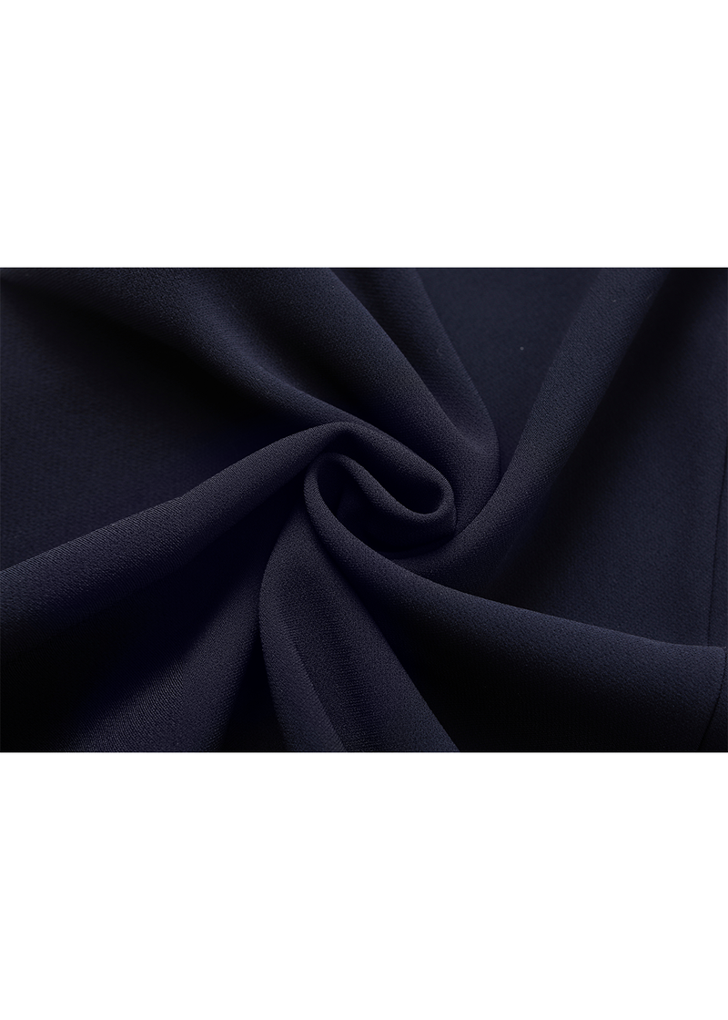 SALAZIA Deep Blue Triacetate Long-Sleeve Dresses