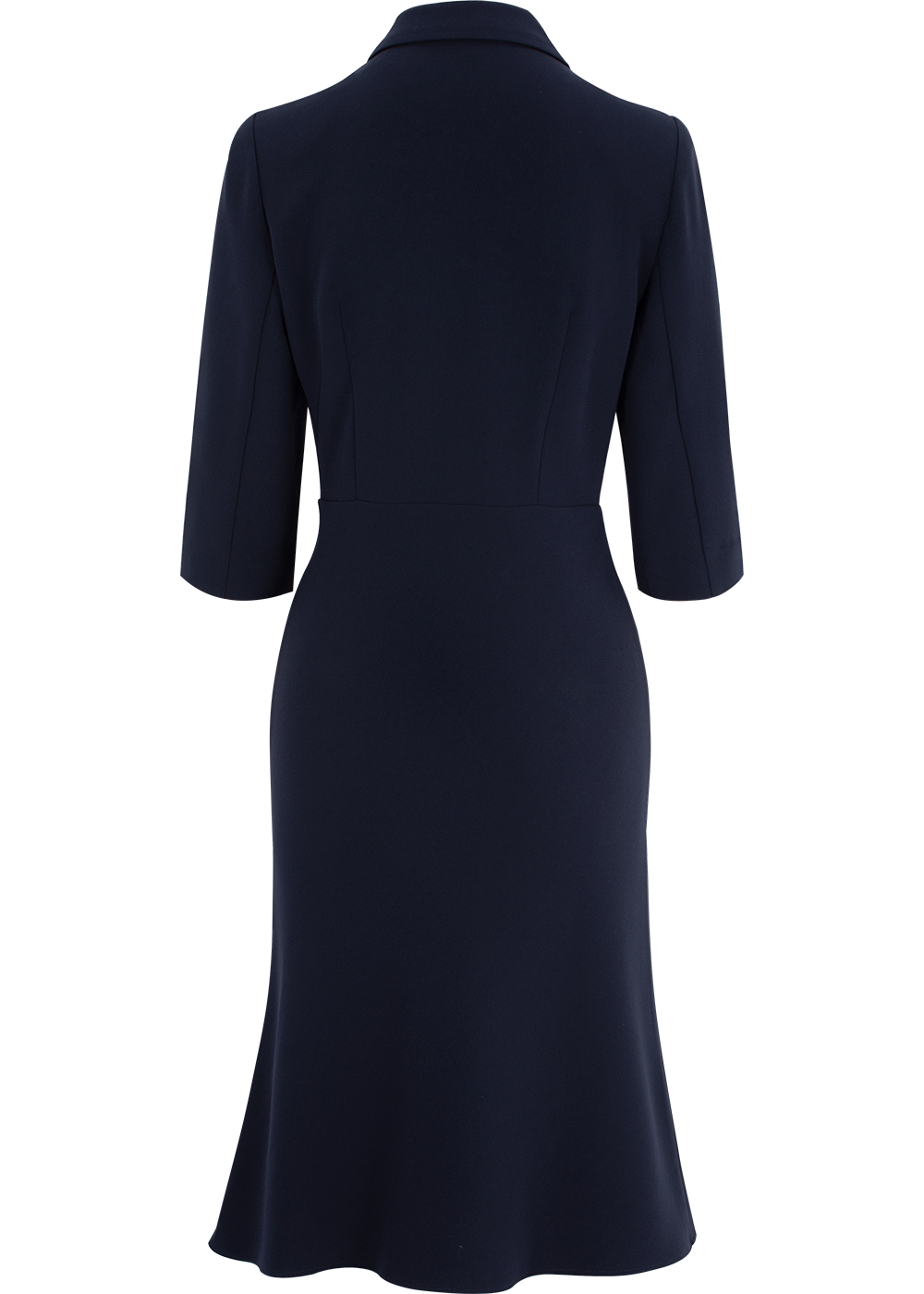 SALAZIA Deep Blue Triacetate Long-Sleeve Dresses
