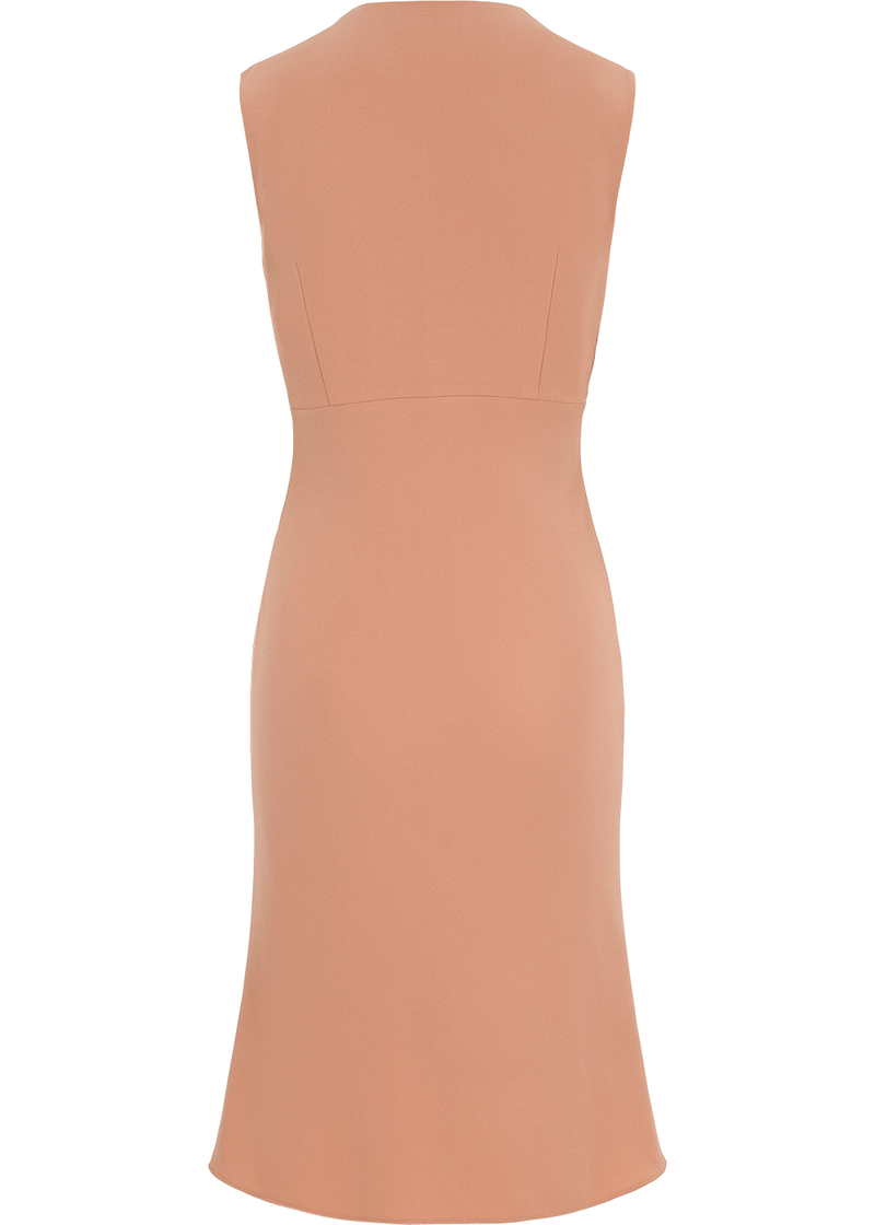 SALAZIA Coral Pink Triacetate Blend Dresses