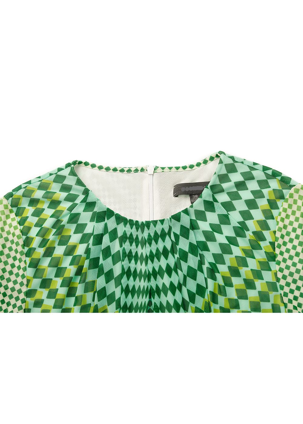 SALAZIA Green Gingham Mesh Dresses