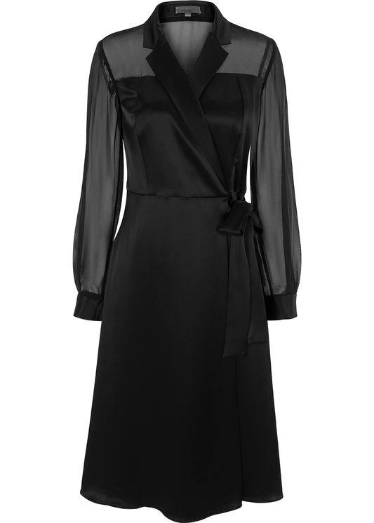 SALAZIA Black Triacetate-Silk Blend Dresses