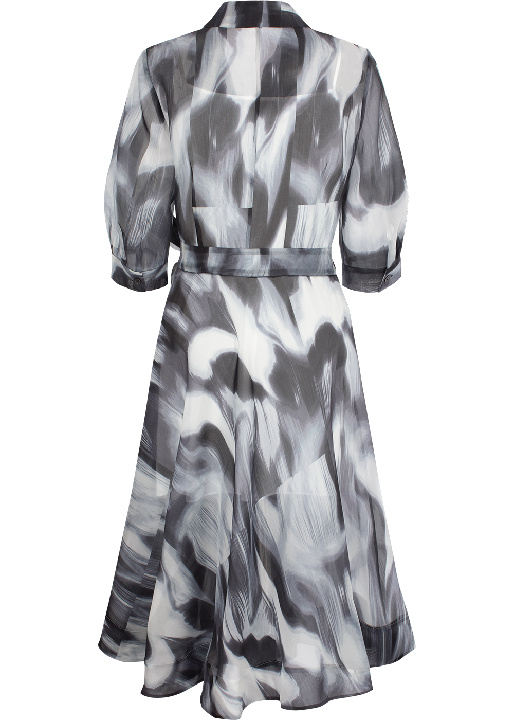 SALAZIA Black-White Violet Silk Dresses
