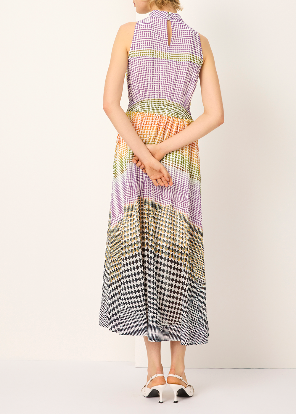 SALAZIA Yellow-Pink-Black Collage Dresses