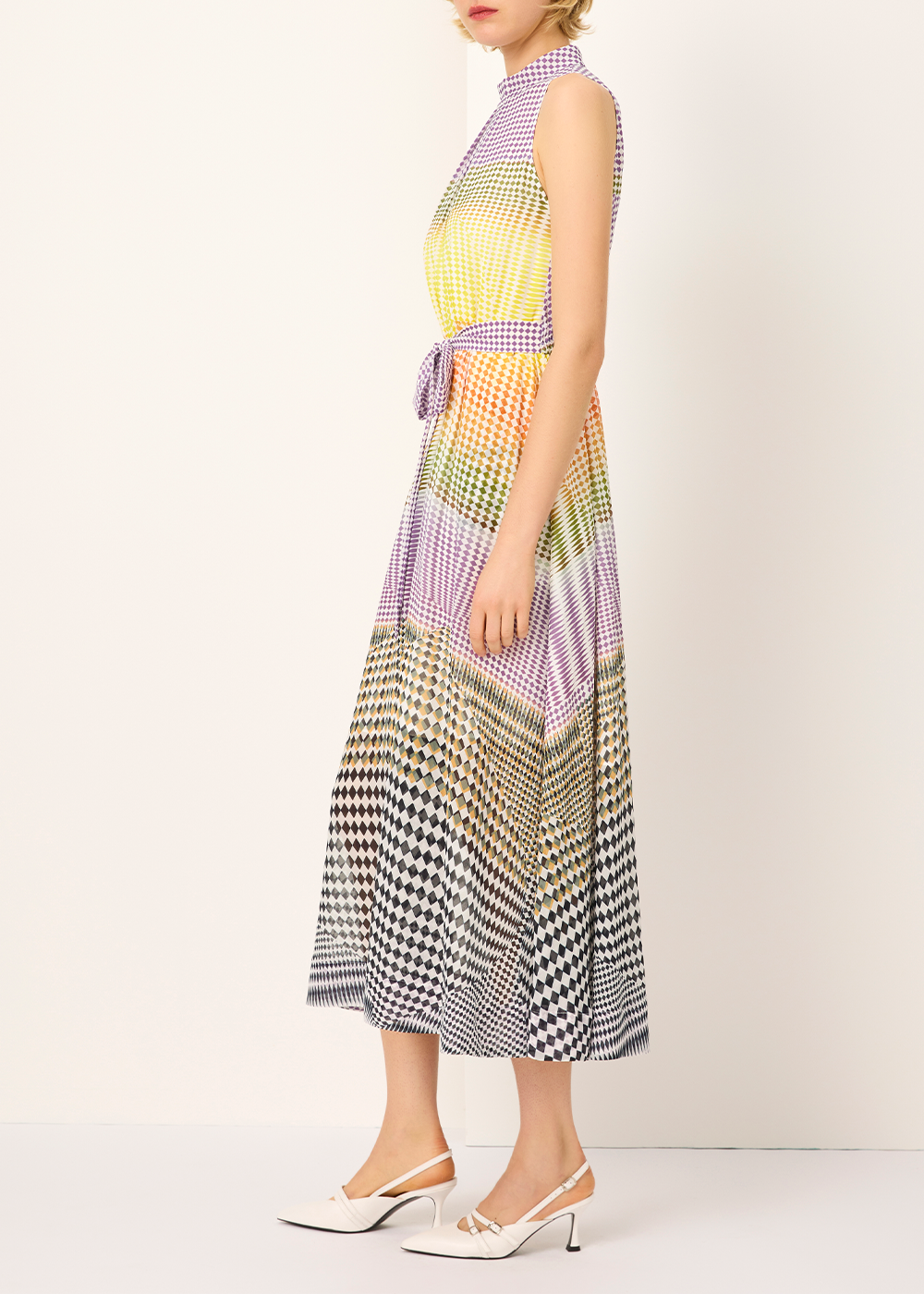 SALAZIA Yellow-Pink-Black Collage Dresses