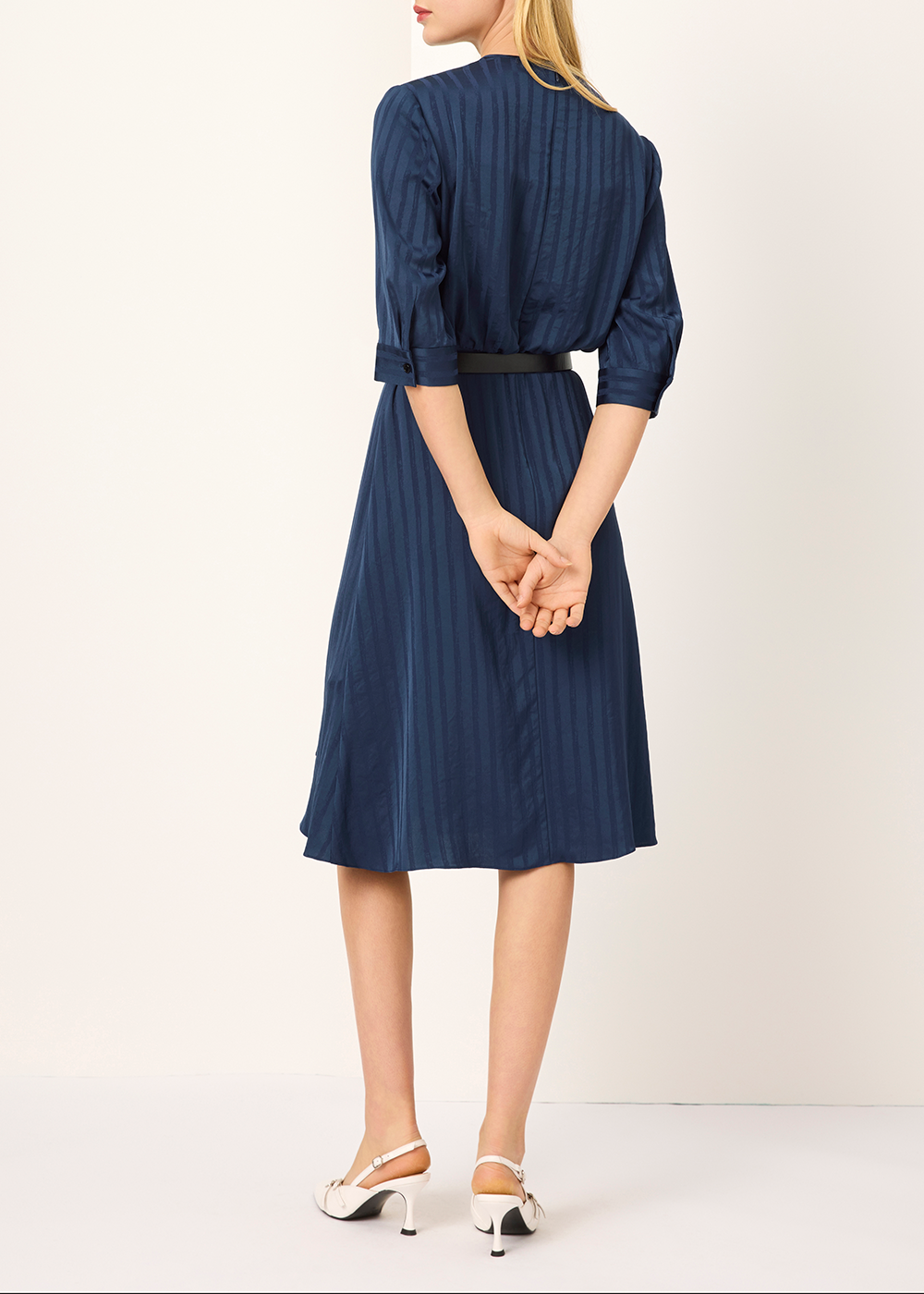 SALAZIA Deep Blue Acetate Dresses