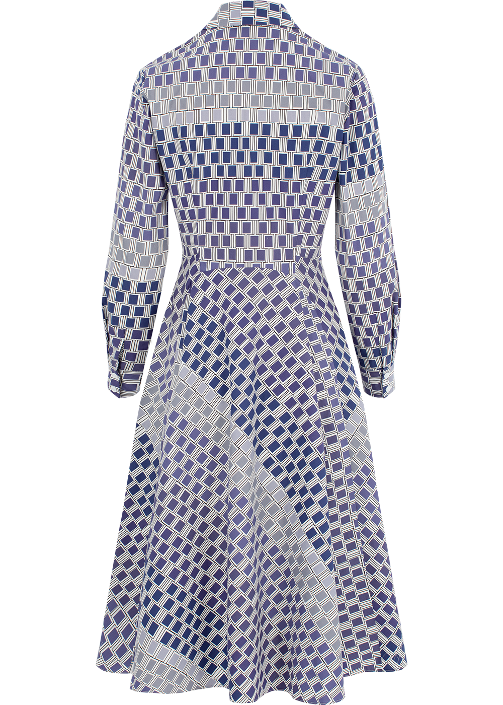 SALAZIA Blue-White Gingham Cotton Dresses