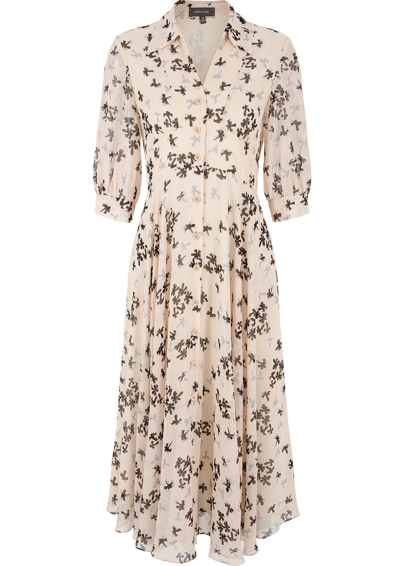 SALAZIA Pink Palm Summer Dresses