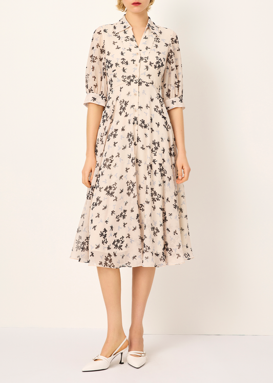 SALAZIA Pink Palm Summer Dresses