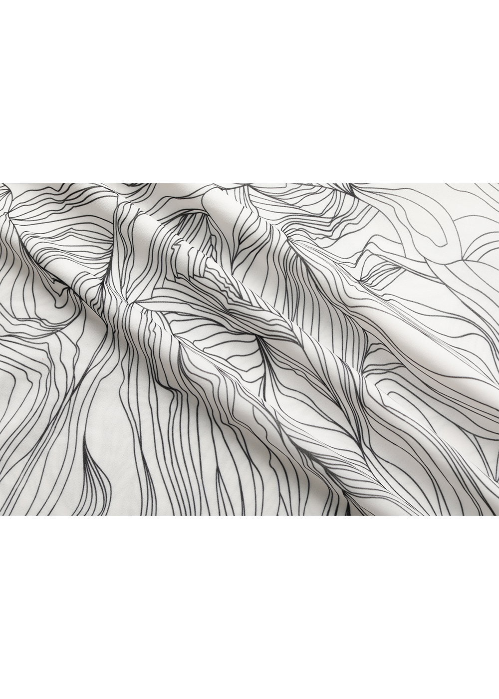 SALAZIA Black-White Lily Print Dresses
