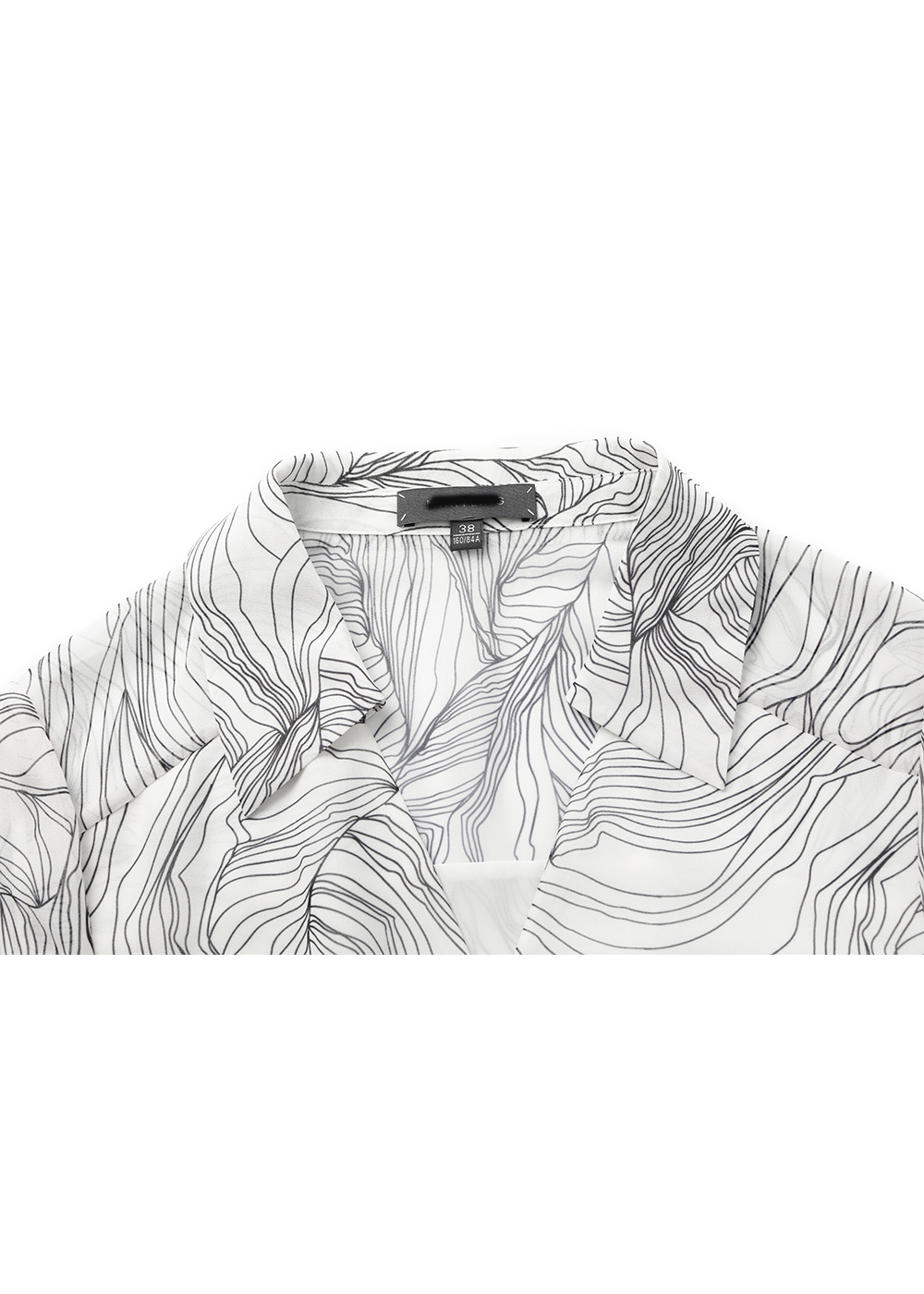 SALAZIA Black-White Lily Print Dresses
