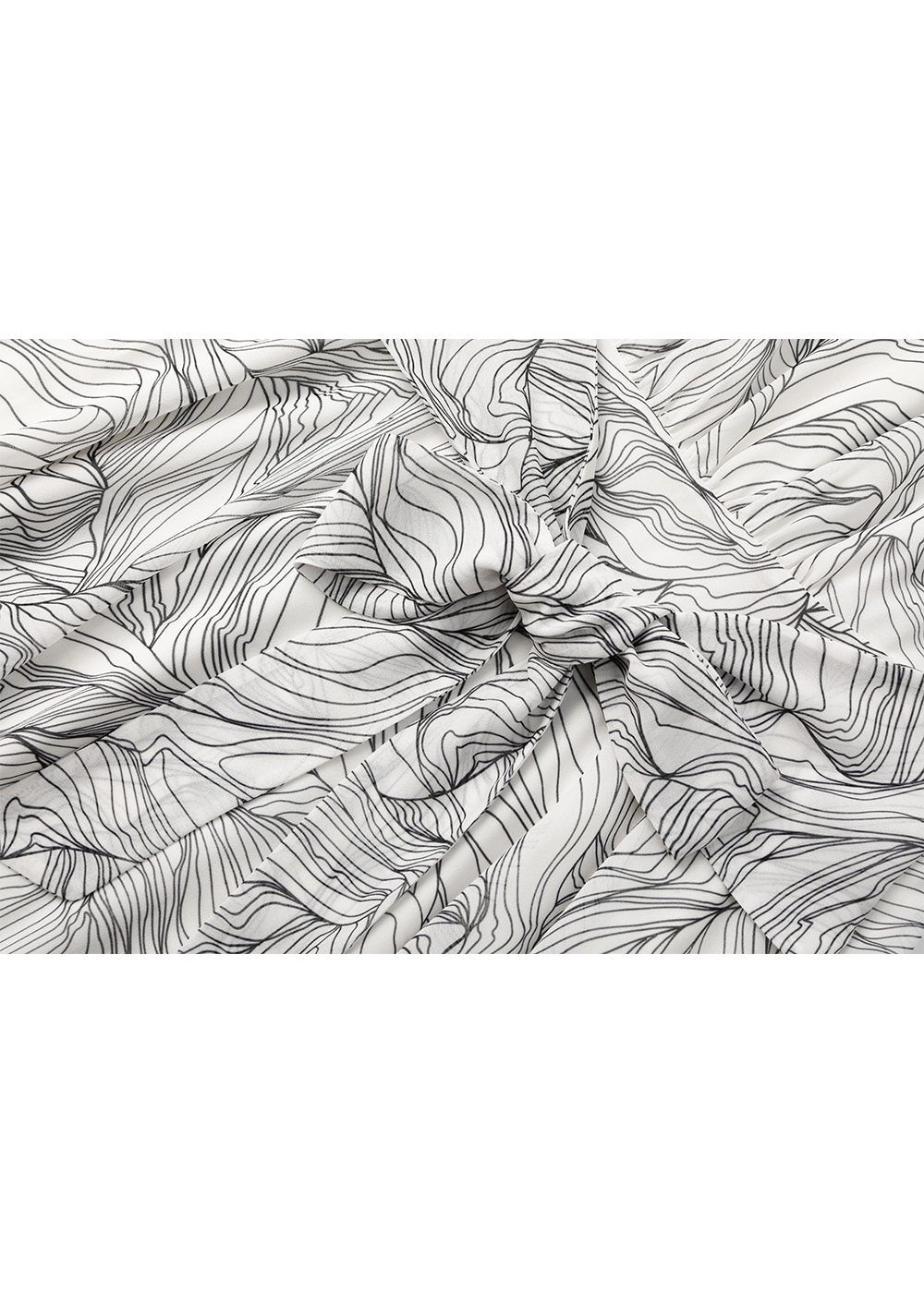 SALAZIA Black-White Lily Print Dresses