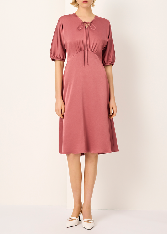 SALAZIA Misty Pink Triacetate Dresses