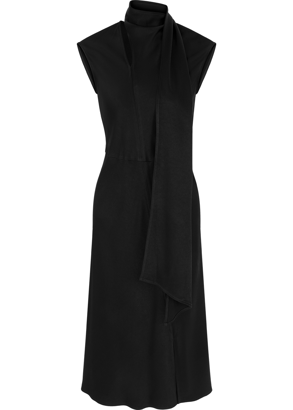 SALAZIA Black Triacetate Blend Long-Sleeve Dresses