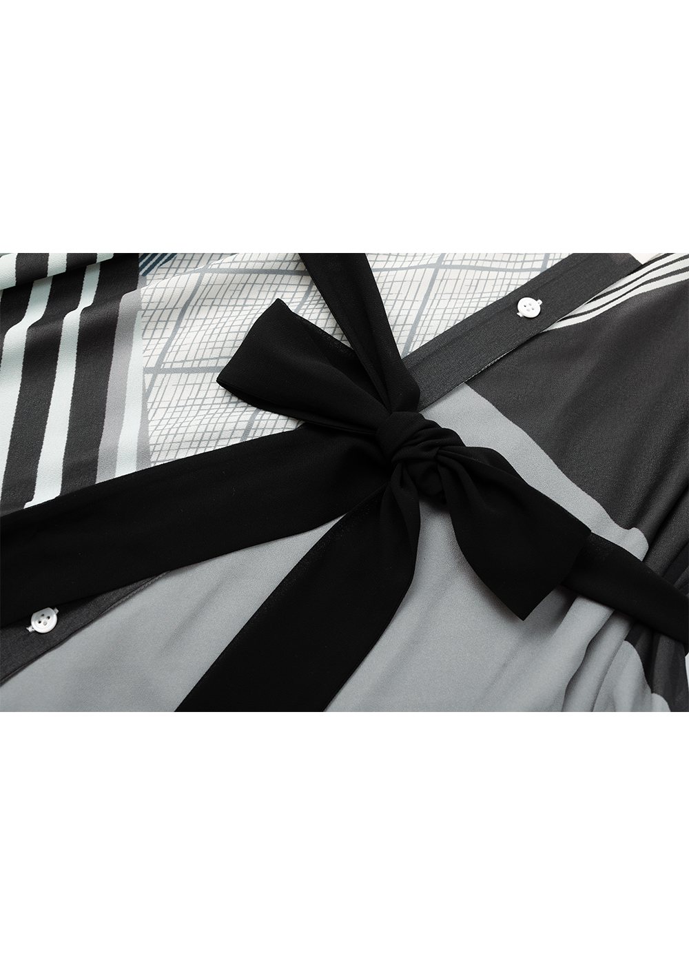 SALAZIA Black-White Art Print Maxi Dresses
