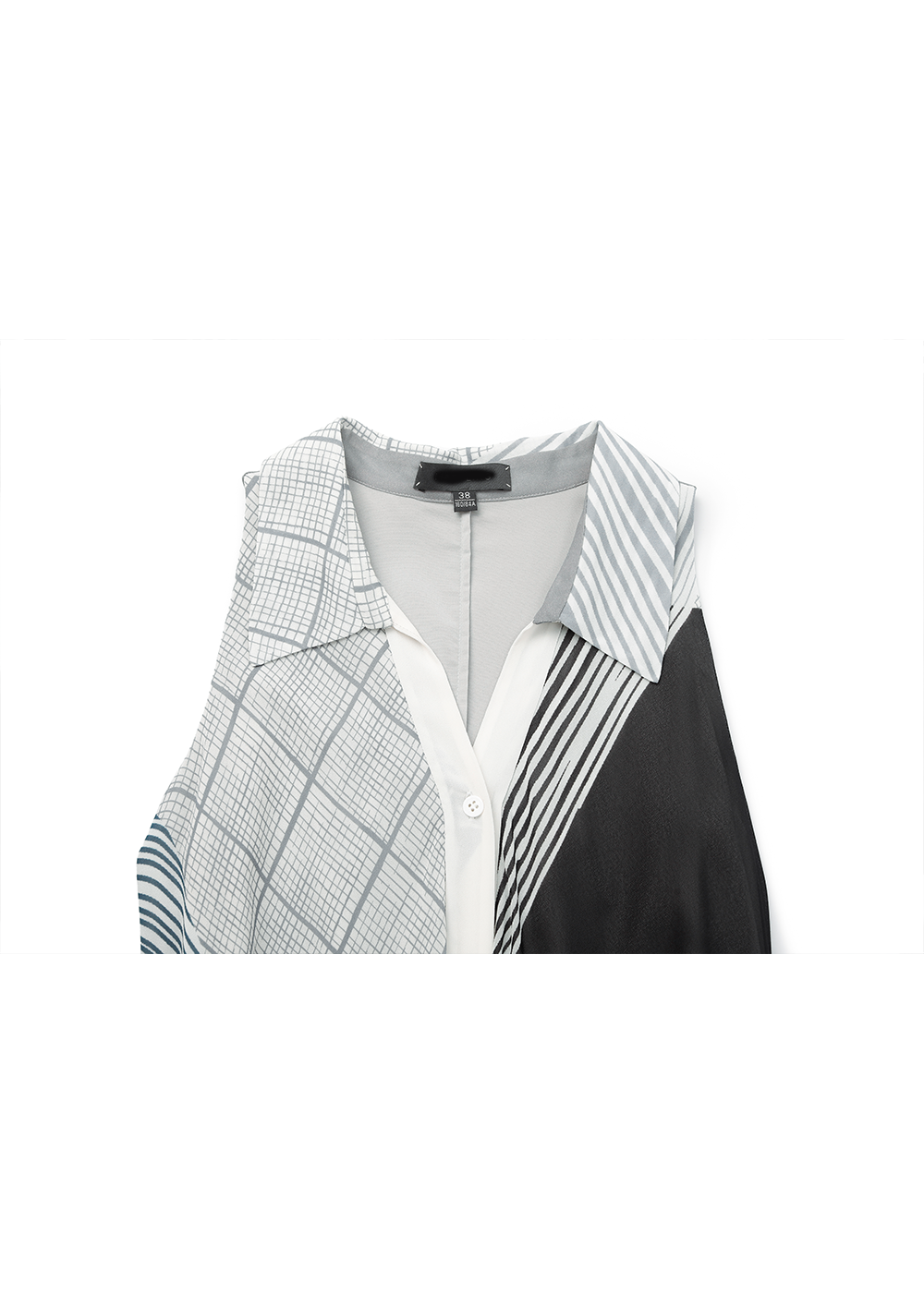 SALAZIA Black-White Art Print Maxi Dresses