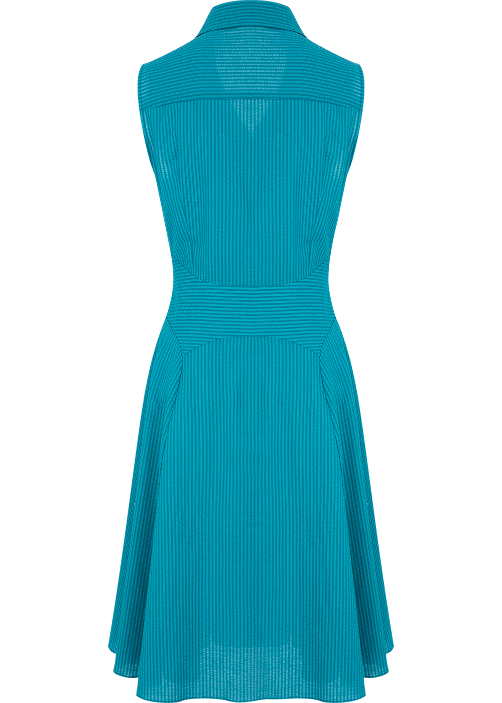 SALAZIA Blue-Green Stripe Cotton Dresses