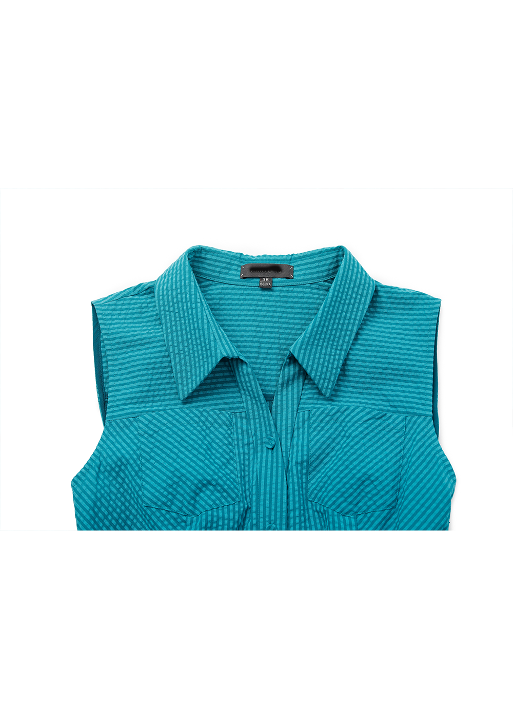 SALAZIA Blue-Green Stripe Cotton Dresses
