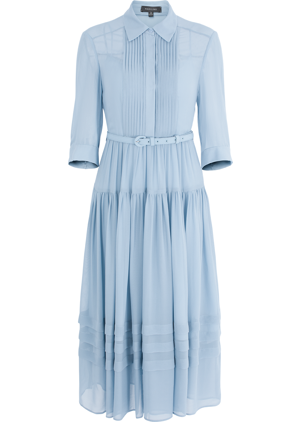 SALAZIA Misty Blue Silk Dresses