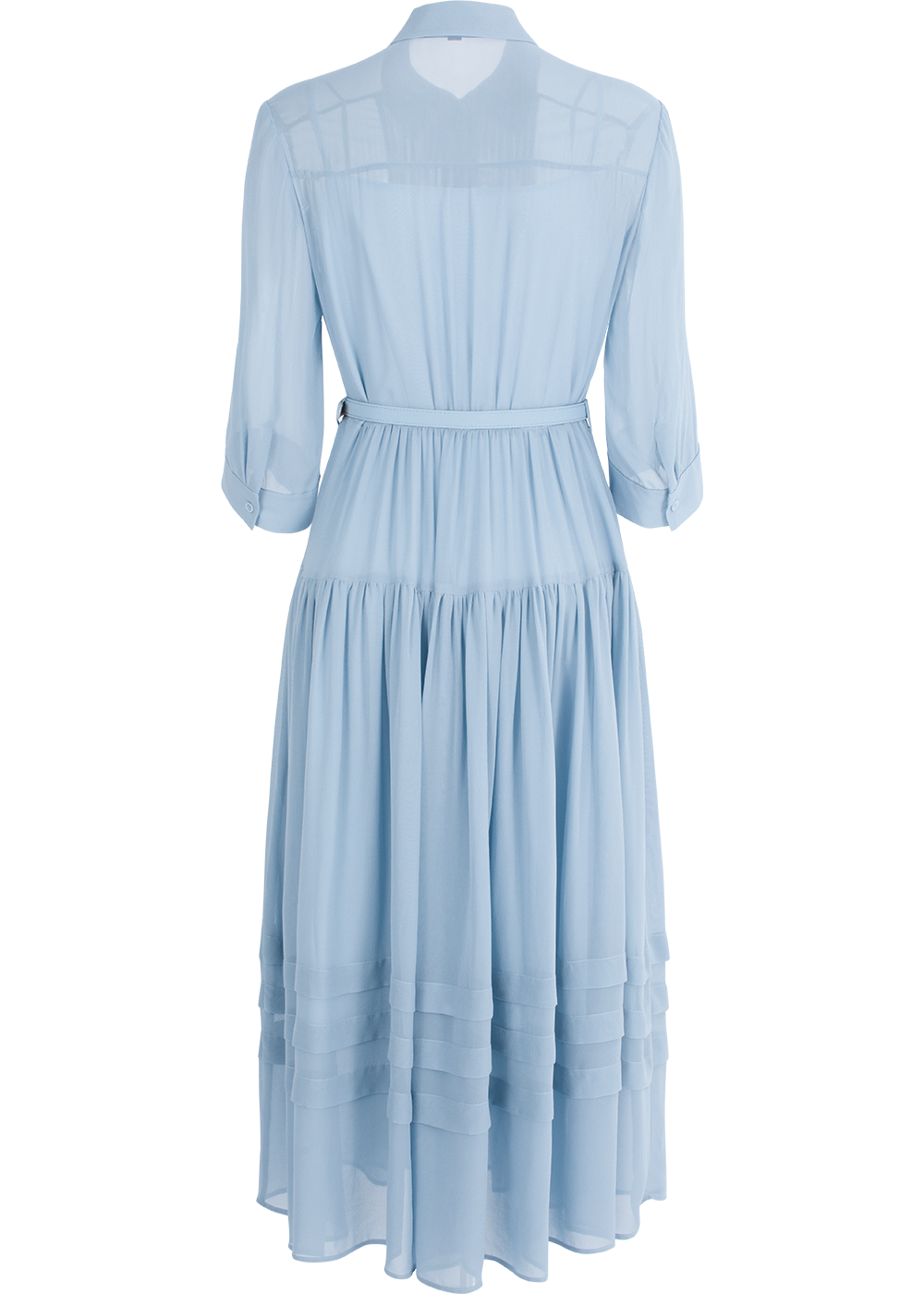 SALAZIA Misty Blue Silk Dresses