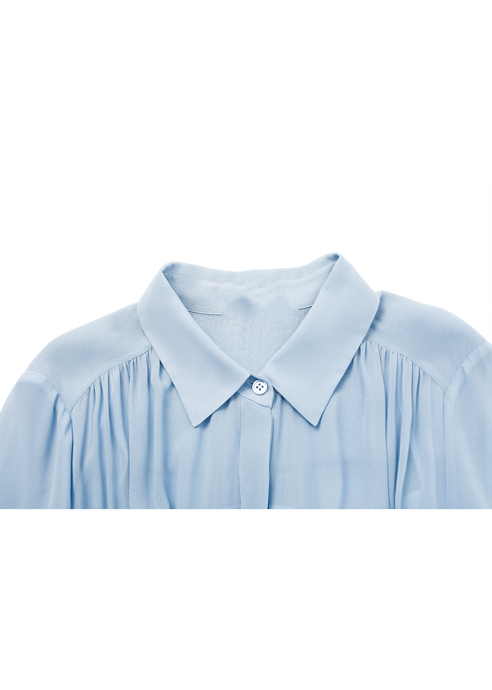 SALAZIA Misty Blue Silk-Triacetate Blend Dresses
