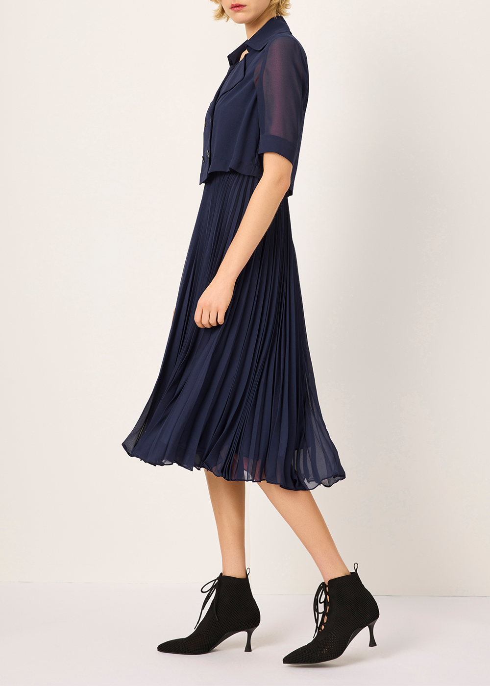 SALAZIA Deep Blue Short-Sleeve Dresses