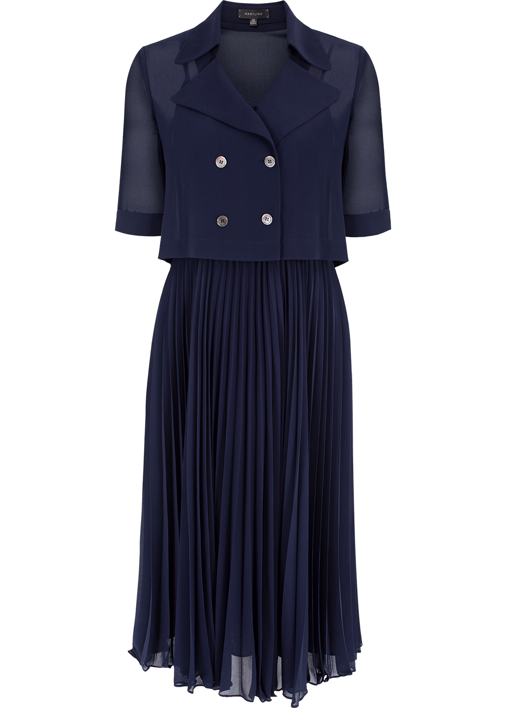 SALAZIA Deep Blue Short-Sleeve Dresses