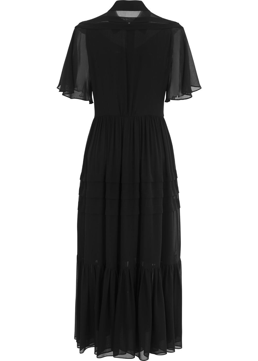 SALAZIA Black Silk Maxi Dresses