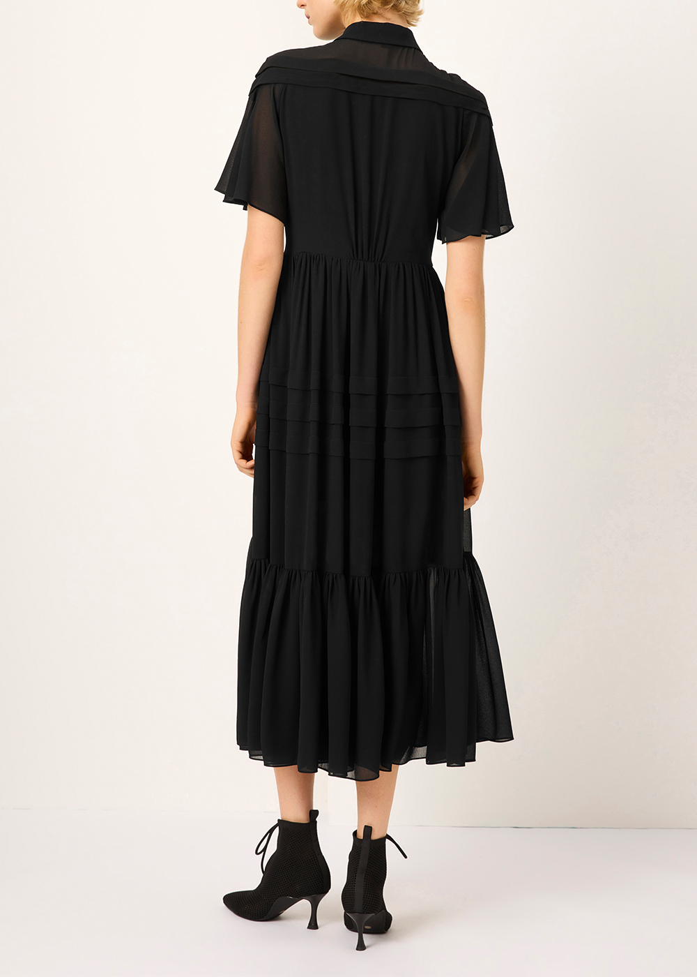 SALAZIA Black Silk Maxi Dresses