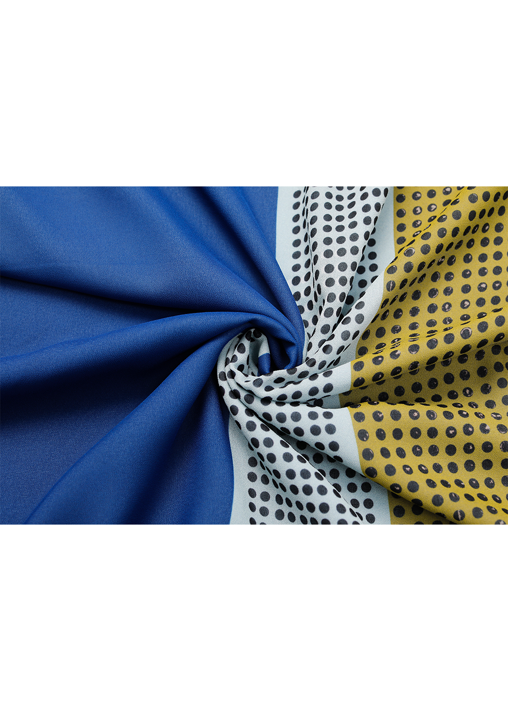 SALAZIA Blue-Brown Collage Print Dresses