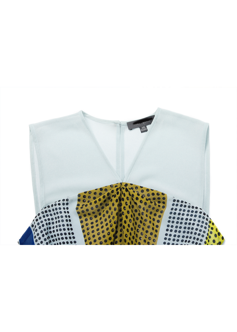 SALAZIA Blue-Brown Collage Print Dresses