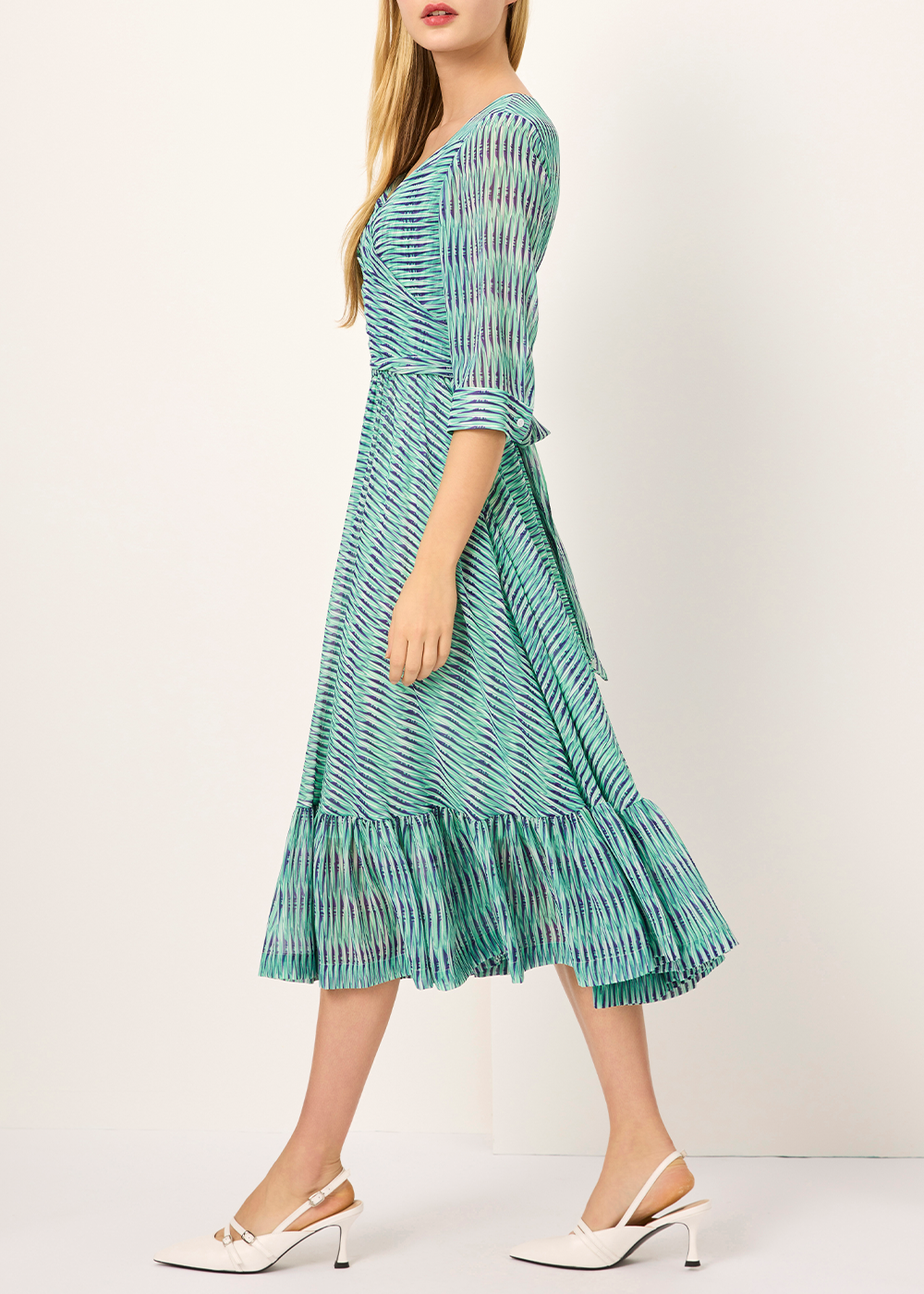 SALAZIA Green Rattan Weave Dresses
