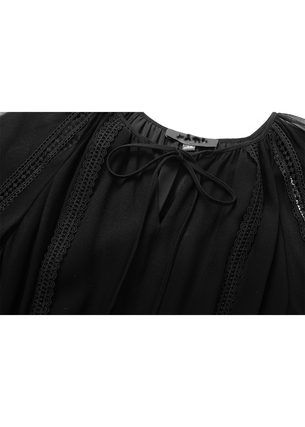 SALAZIA Black Silk Tiered Dresses