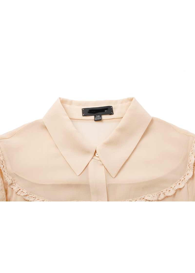 SALAZIA Beige Silk Short-Sleeve Dresses
