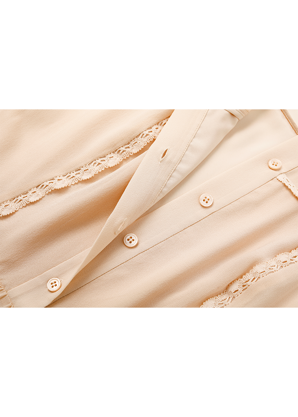 SALAZIA Beige Silk Short-Sleeve Dresses