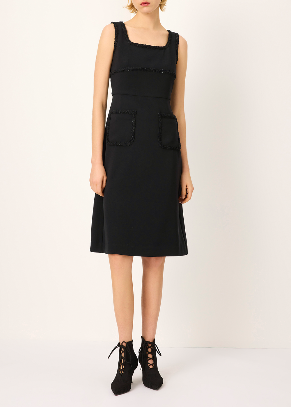 SALAZIA Solid Fit-and-Flare Dresses