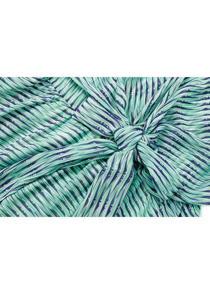 SALAZIA Green Rattan Weave Long-Sleeve Dresses