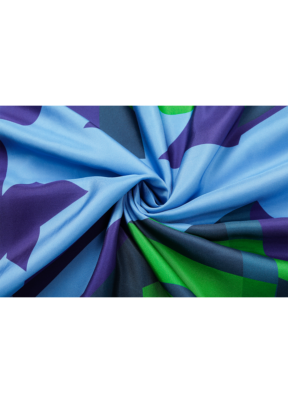 SALAZIA Blue-Green Collage Silk Dresses